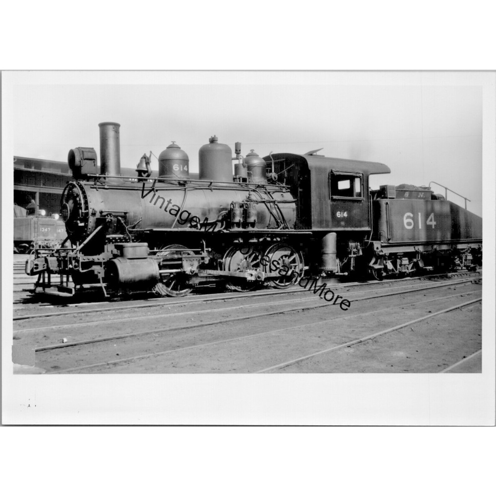 Vtg Louisville & Nashville Railroad 614 Steam Locomotive 5"X7" Real Photo T2-104